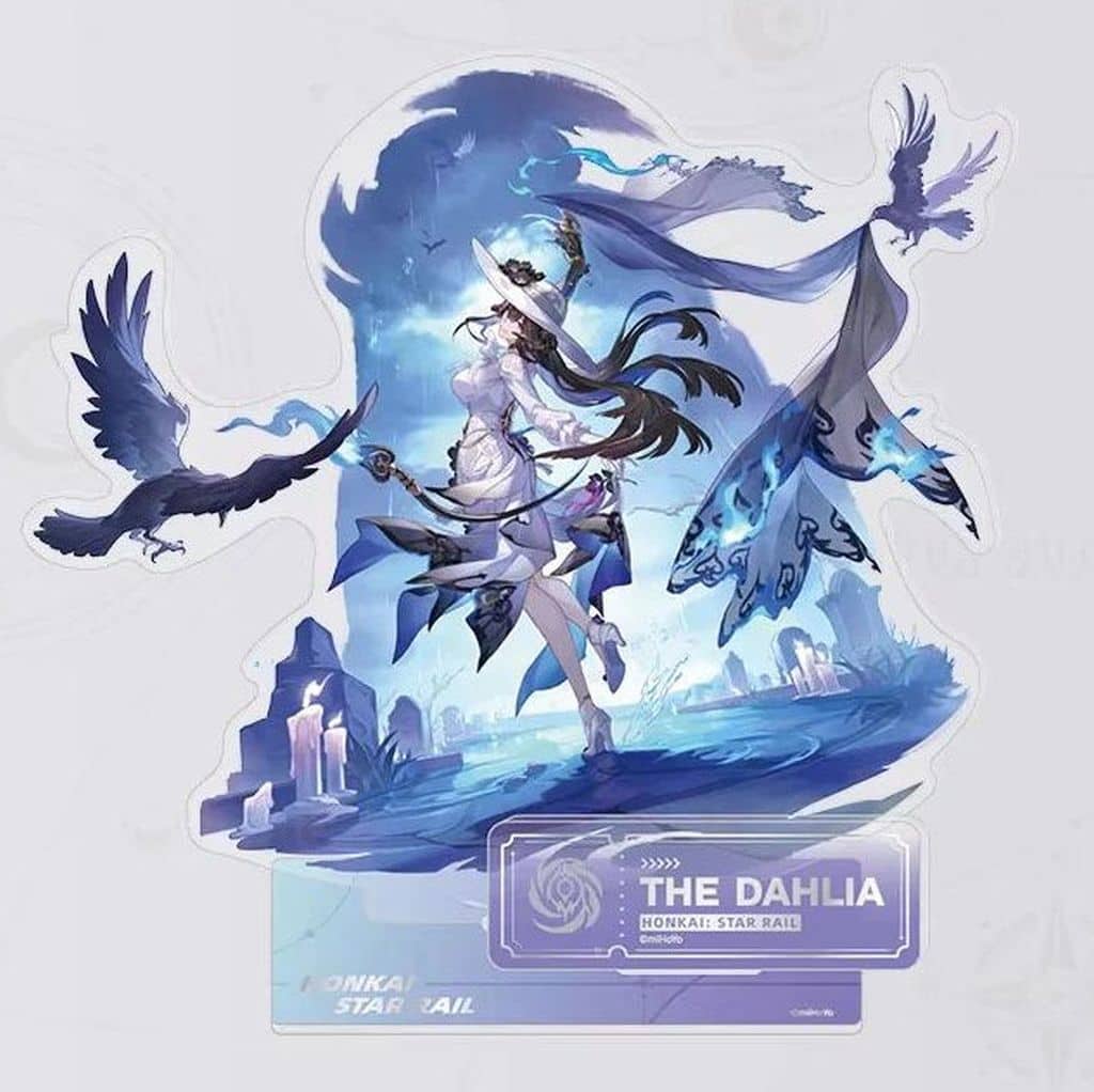 Dahlia Standing Illustration Series Acrylic Stand, Nihility