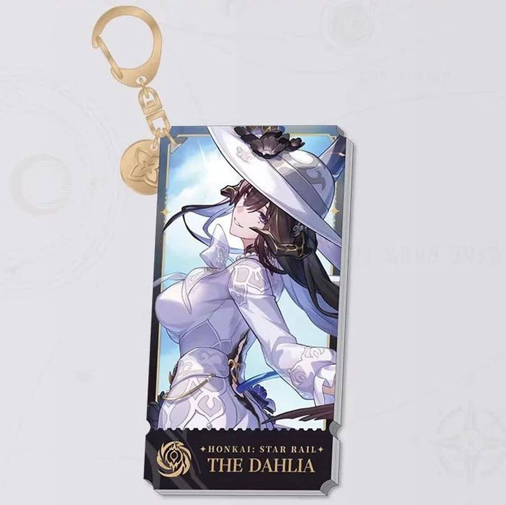 Dahlia Standing Illustration Series Acrylic Keychain – Nihility