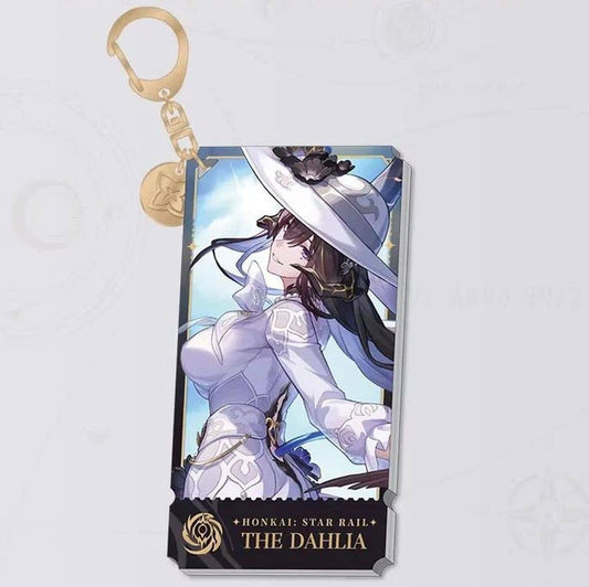 Dahlia Standing Illustration Series Acrylic Keychain – Nihility