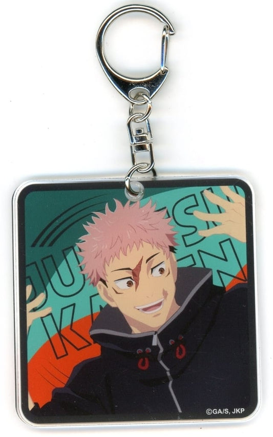 Yuji Itadori Acrylic Keychain - Jujutsu Kaisen 5th Anniversary Visual Vol.3 Acrylic Key Holder (Approx. 67 x 67 mm) Pre-owned, Toho