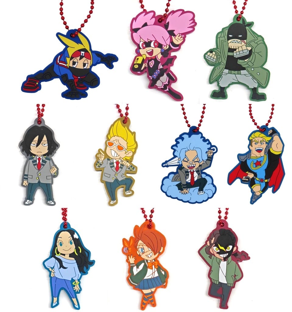 My Hero Academia: Vigilantes Rubber Charm F Prize Complete Set of 10 by BANDAI SPIRITS, Approx. 5.5 cm