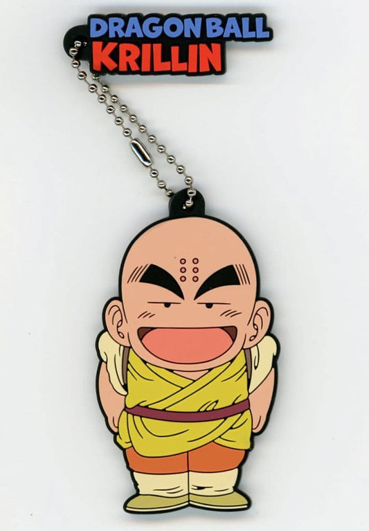 Krillin Rubber Charm Keychain from Dragon Ball Ichiban Kuji THE CHRONICLE OF GOKU H Prize by BANDAI SPIRITS