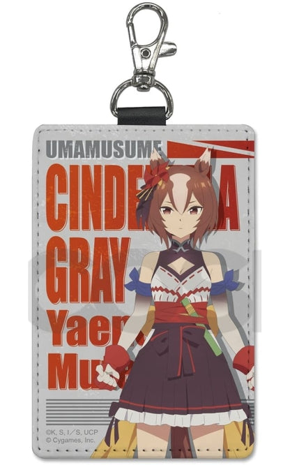 Yaeno Muteki Umamusume: Cinderella Gray Pass Case with Carabiner, Approx. 10.5 cm, Pre-owned