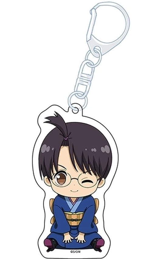 Shinpachi Shimura Petanko Acrylic Keychain (Approx. 90 mm) - Gintama - Penguin Parade - Pre-owned