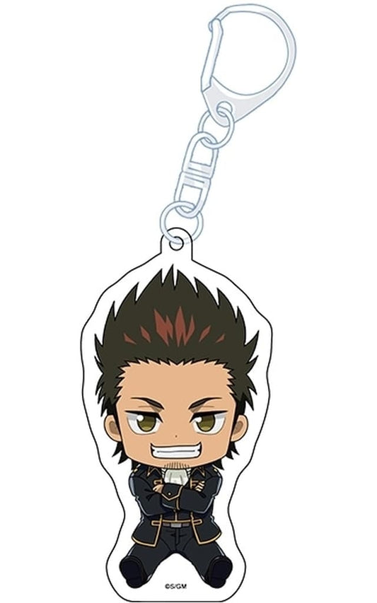 Isao Kondo Acrylic Keychain - Gintama - Approx. 90 mm (Penguin Parade) - Pre-owned