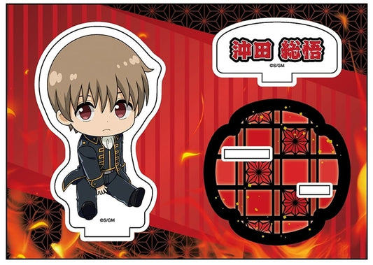 Sougo Okita Acrylic Stand (Penguin Parade) - Gintama Movie Yoshiwara Great Fire Style - Approx. 120 x 85 mm (Pre-owned)