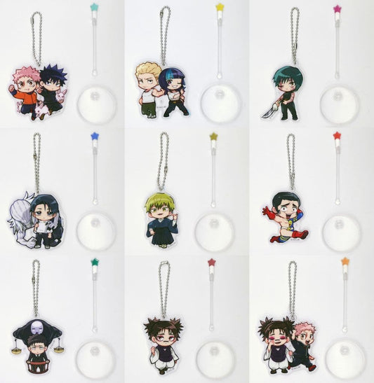 Jujutsu Kaisen DecoPic Acrylic Stand Complete 9-Piece Set (Approx. 58 mm) - Stand Stones - Pre-owned