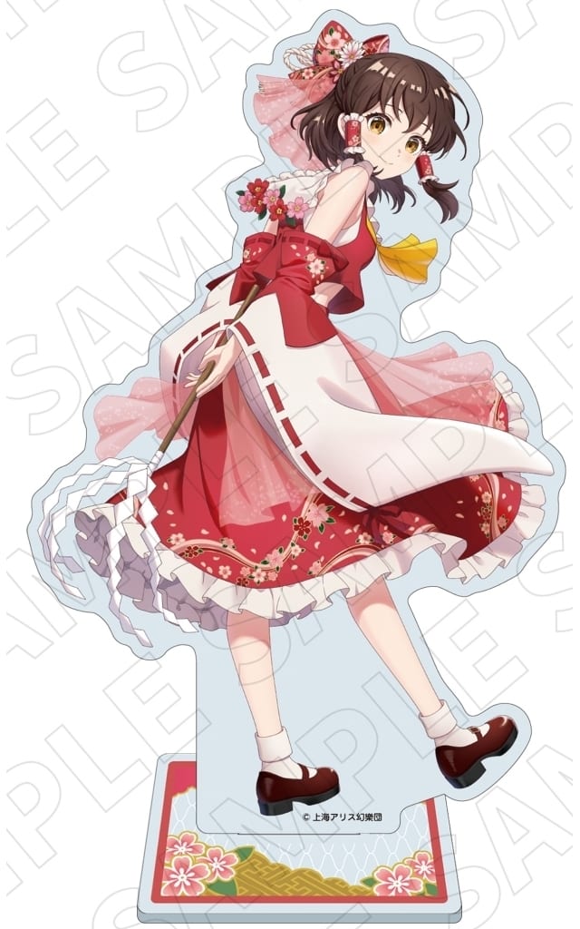 Reimu Hakurei Acrylic Stand Figure - Touhou Project Character Display Acrylic Stand (Approx. 16 cm x 16 cm) by Tokio Gets - Pre-owned