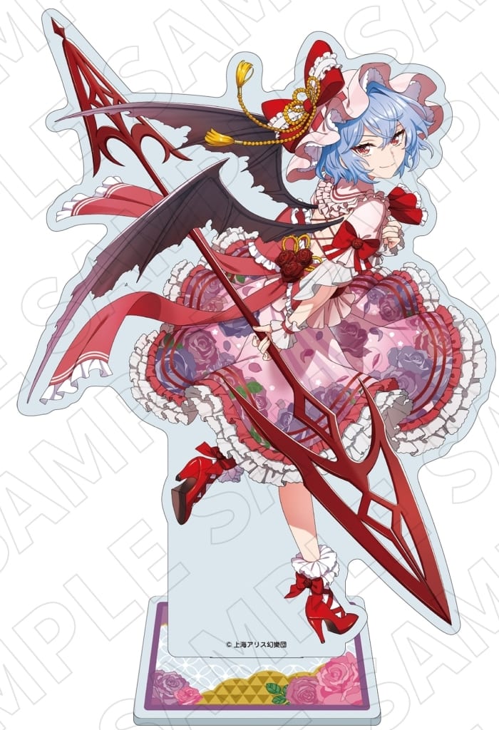 Remilia Scarlet Acrylic Stand Figure - Touhou Project Character Additional Toy (Tokio Gets) — Approx. 16 cm x 16 cm, Pre-owned