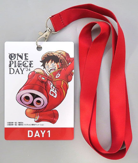 Monkey D. Luffy Entrance Passport (DAY1) - One Piece DAY'24 Event Visitor Gift Strap - Approx. 9 x 12.5 cm (Pre-owned)