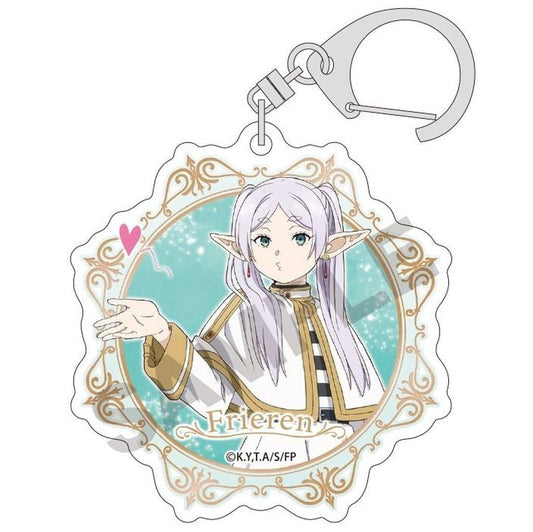 Trading Acrylic Keychain from Frieren Anime, Flying Kiss Variant, Approx. 65 x 65 mm, CRUX