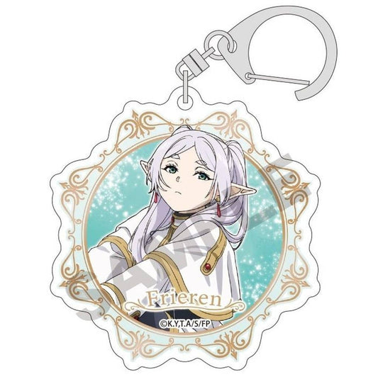 Trading Acrylic Keychain from Frieren Anime, Sitting Pose, Approx. 65 x 65 mm, Used