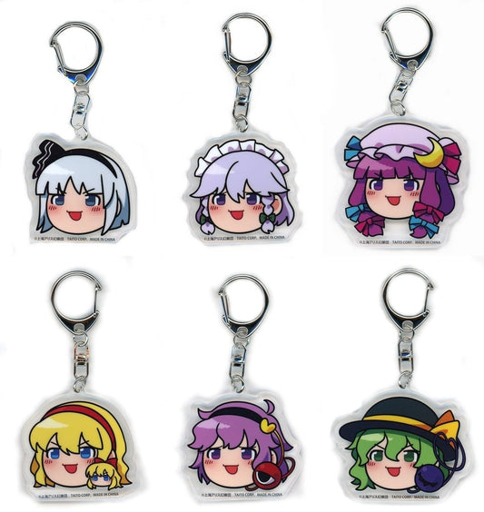 Touhou Project Acrylic Keychain Full Set of 6 - Vol.3 “Yukkuri Shiteitte Ne!!!” (Taito) Approx. 6cm Each (Used)