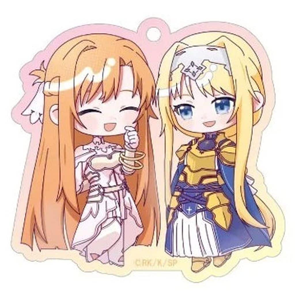Asuna & Alice Zuberg Sword Art Online Acrylic Keychain