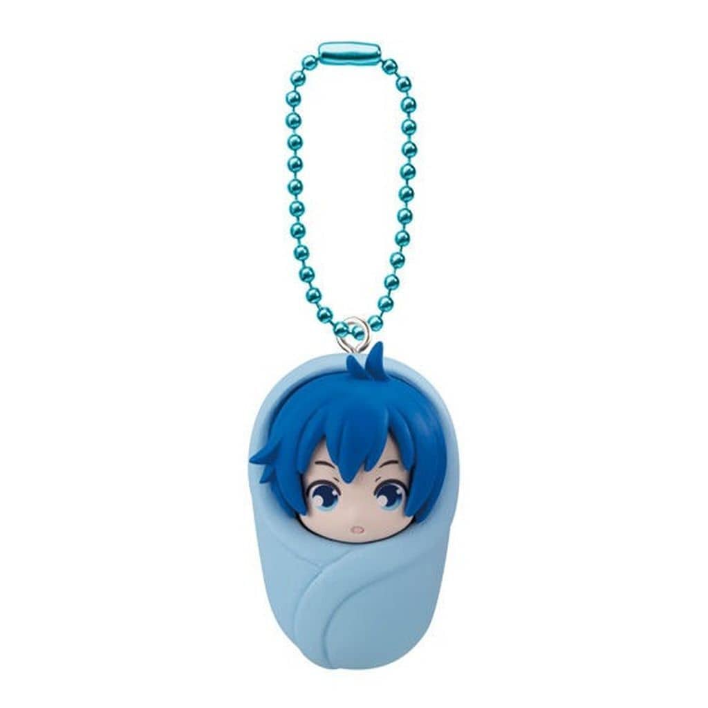 Hatsune Miku & KAITO Babumiku Swaddle Swing Keychain - Bandai Approx. 4 cm (Pre-owned)