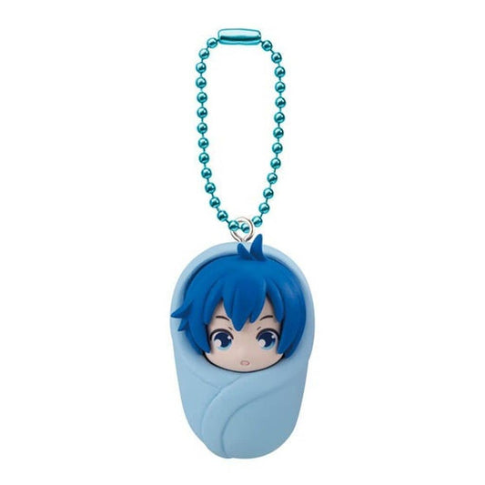 Hatsune Miku & KAITO Babumiku Swaddle Swing Keychain - Bandai Approx. 4 cm (Pre-owned)