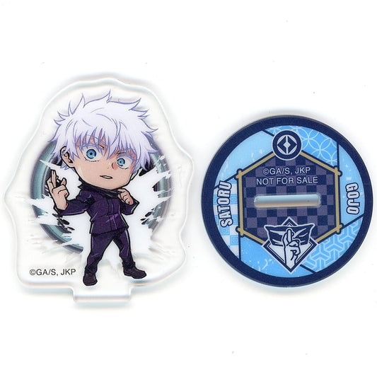 Satoru Gojo Acrylic Stand - Jujutsu Kaisen 5th Anniversary × Kura Sushi Bikkura Pon! Prize (Approx. 4 cm, Pre-owned)