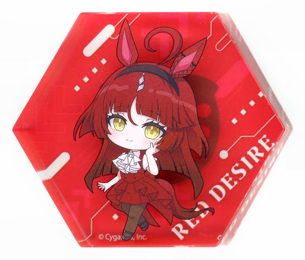 Red Desire Acrylic Block - Umamusume Pretty Derby × Bic Camera Group (Approx. 5 x 5.8 cm)