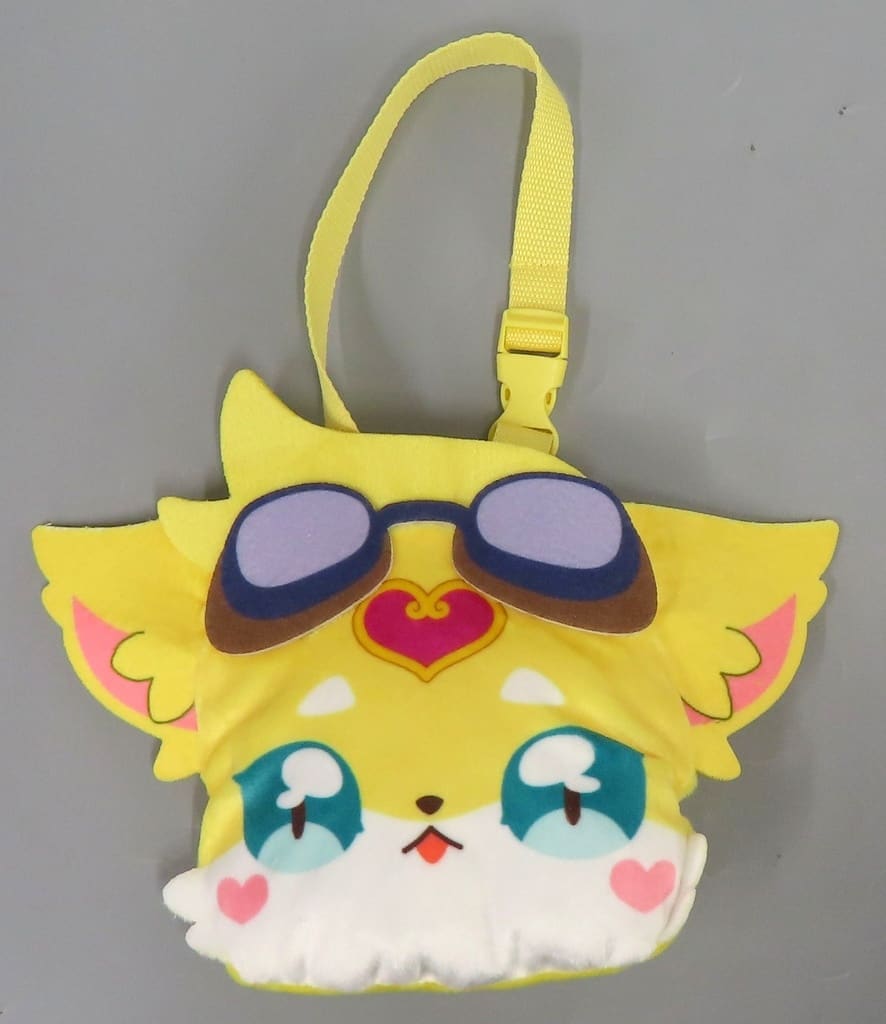 Jet Senpai Face Plush Pouch with Strap - Detective Pretty Cure! - Banpresto - Approx. 23 cm (Pre-owned)