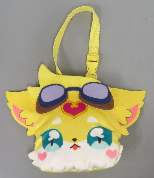 Jet Senpai Face Plush Pouch with Strap - Detective Pretty Cure! - Banpresto - Approx. 23 cm (Pre-owned)