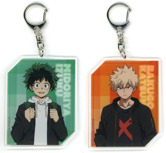 Izuku Midoriya & Katsuki Bakugo Drawn Acrylic Keychain 2-Piece Set - My Hero Academia FINAL SEASON Animate Bonus (Approx. 80 x 65 mm)