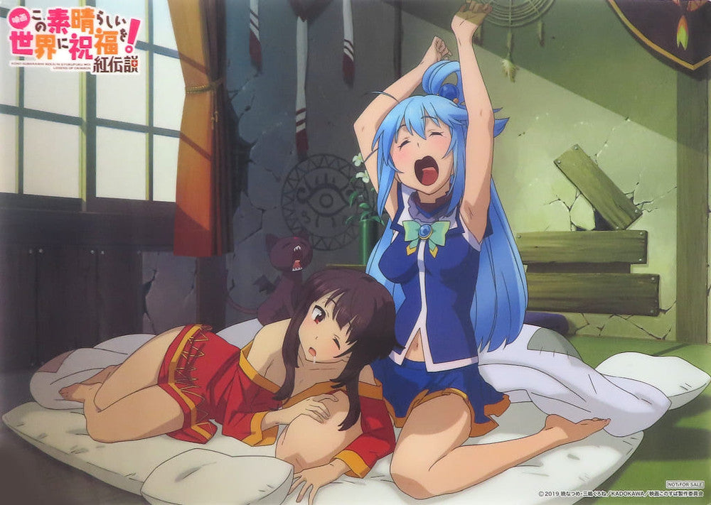 KonoSuba Legend of Crimson Aqua & Megumin A3 Clear Poster