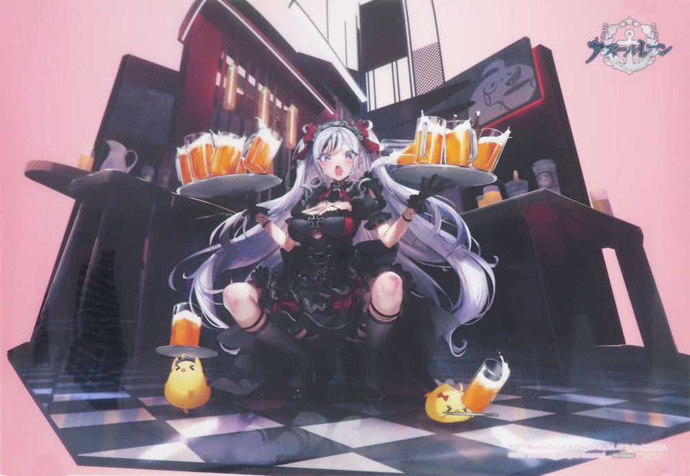 Azur Lane Elbe A2 Clear Poster AmiAmi Purchase Bonus