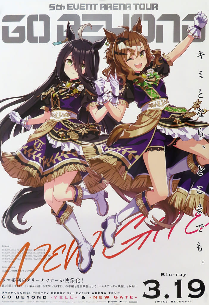 Umamusume Pretty Derby 5th EVENT ARENA TOUR GO BEYOND-YELL- & -NEW GATE- Early Reservation Bonus Promotional Double-Sided B2 Poster (Pre-owned)