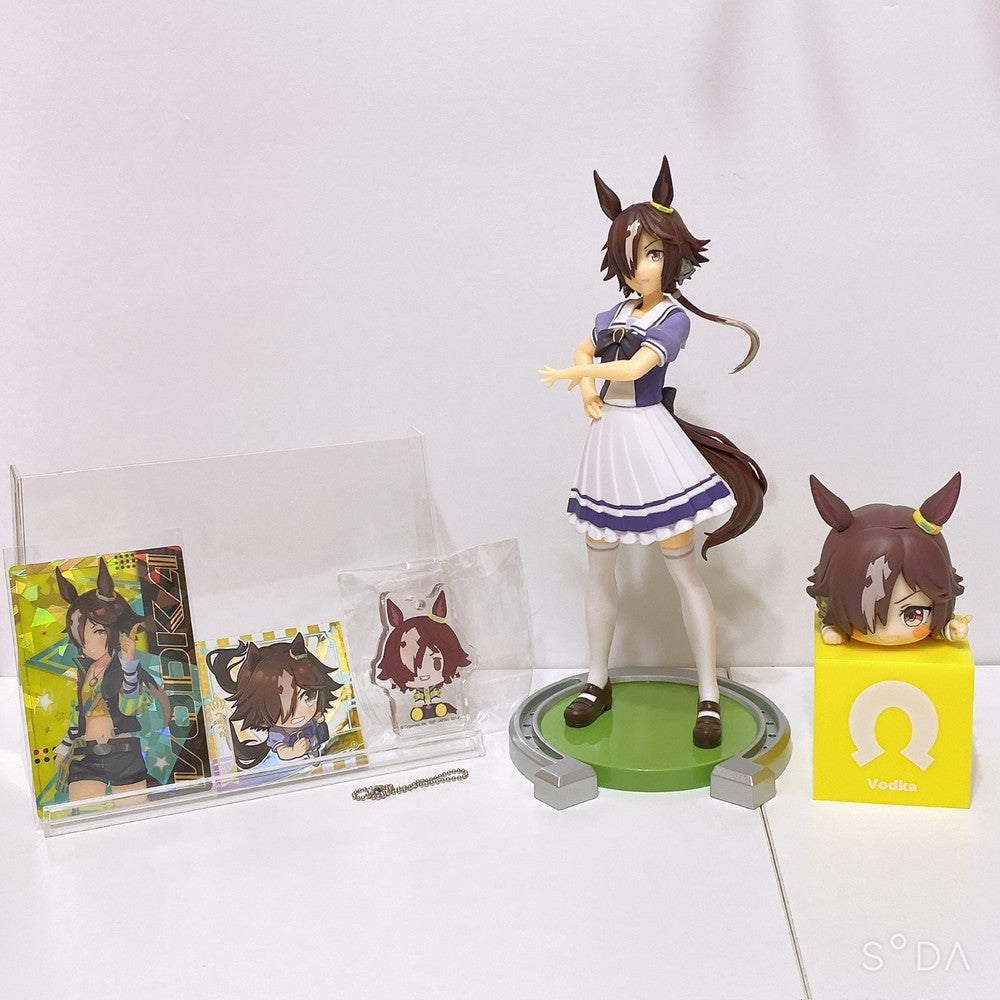 Vodka Figure, Acrylic Keychain & Seal Card Lot - Umamusume Pretty Derby (Used)
