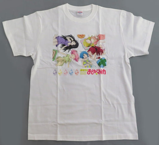 Puella Magi Madoka Magica Group Graphic T-Shirt White Free Size - KADOKAWA S-1-2 Prize (Pre-owned)