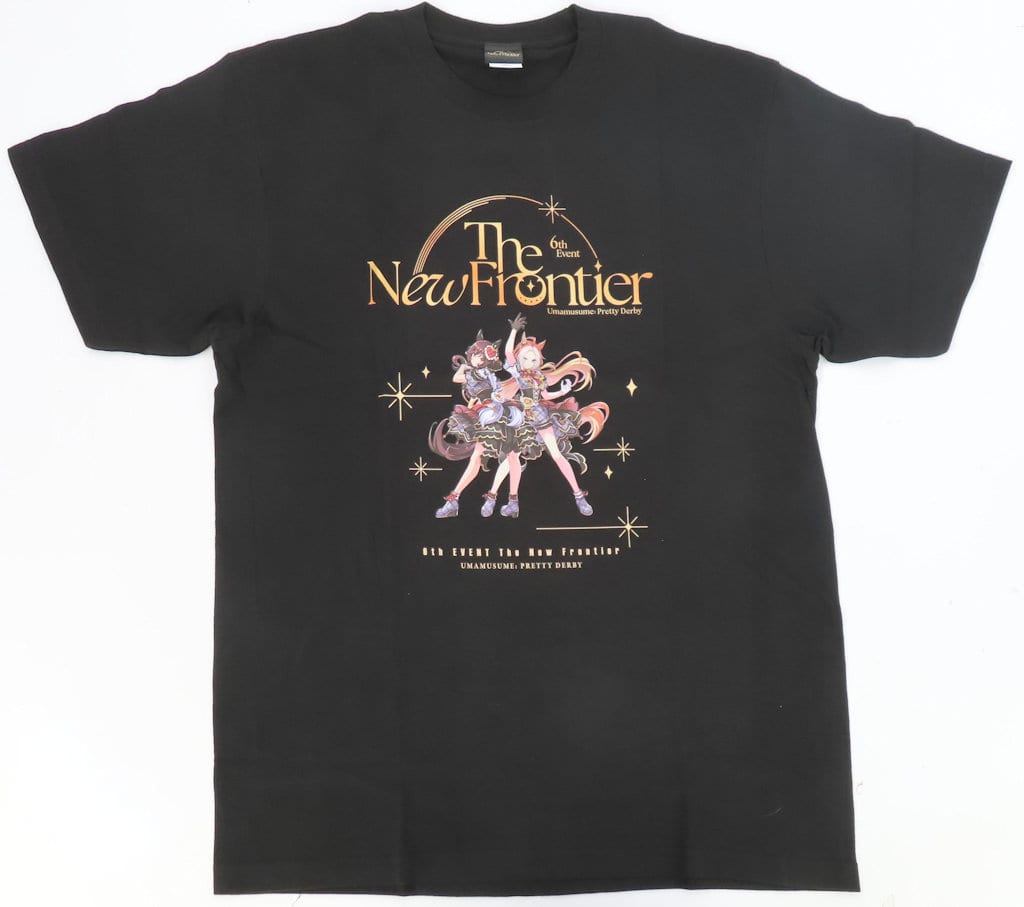 Event Key Visual Official T-Shirt (6th EVENT Special Ver.) - Umamusume Pretty Derby 6th EVENT The New Frontier - Black XL (Cygames Ticket Bonus, Used)