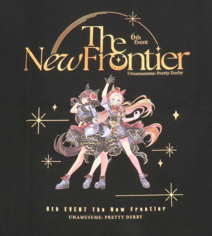 Event Key Visual Official T-Shirt (6th EVENT Special Ver.) - Umamusume Pretty Derby 6th EVENT The New Frontier - Black XL (Cygames Ticket Bonus, Used)