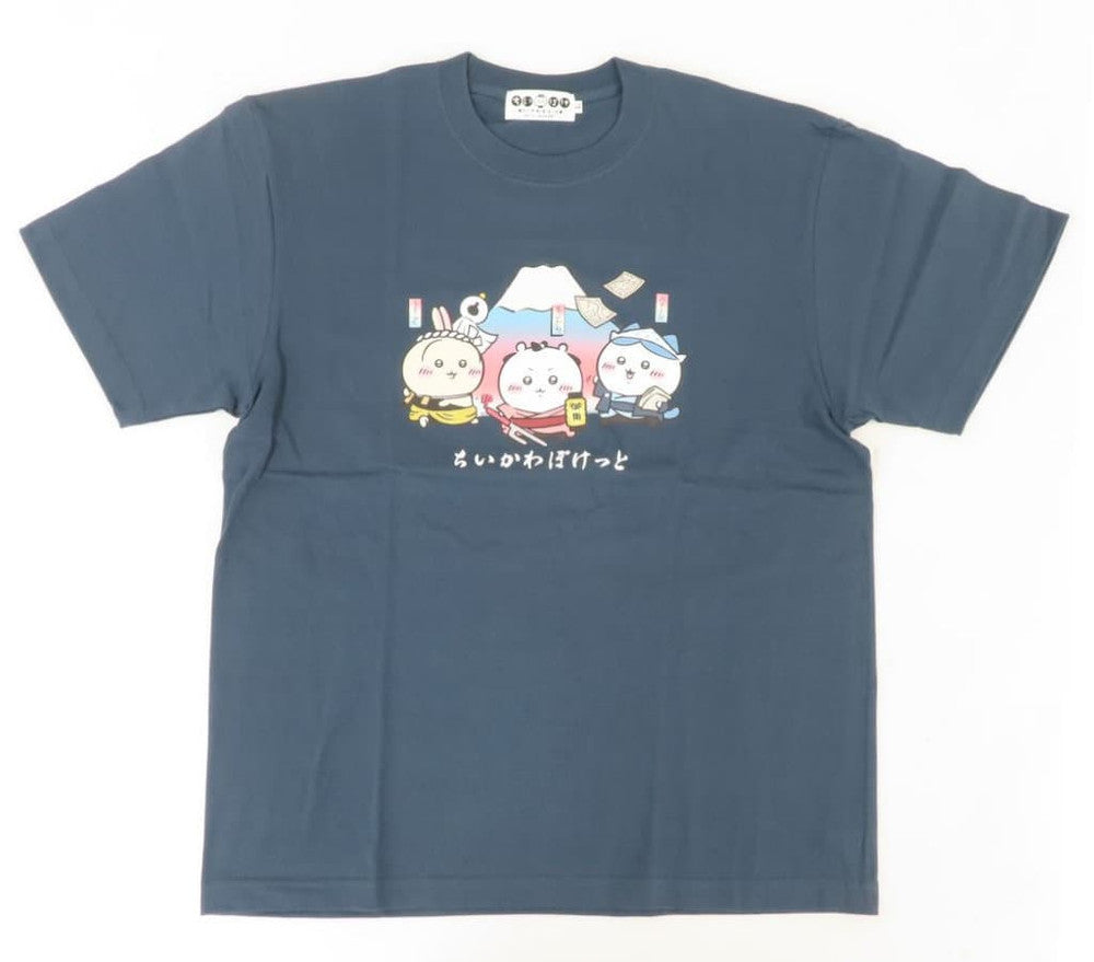 Chiikawa, Hachiware & Usagi Edo T-Shirt Navy M