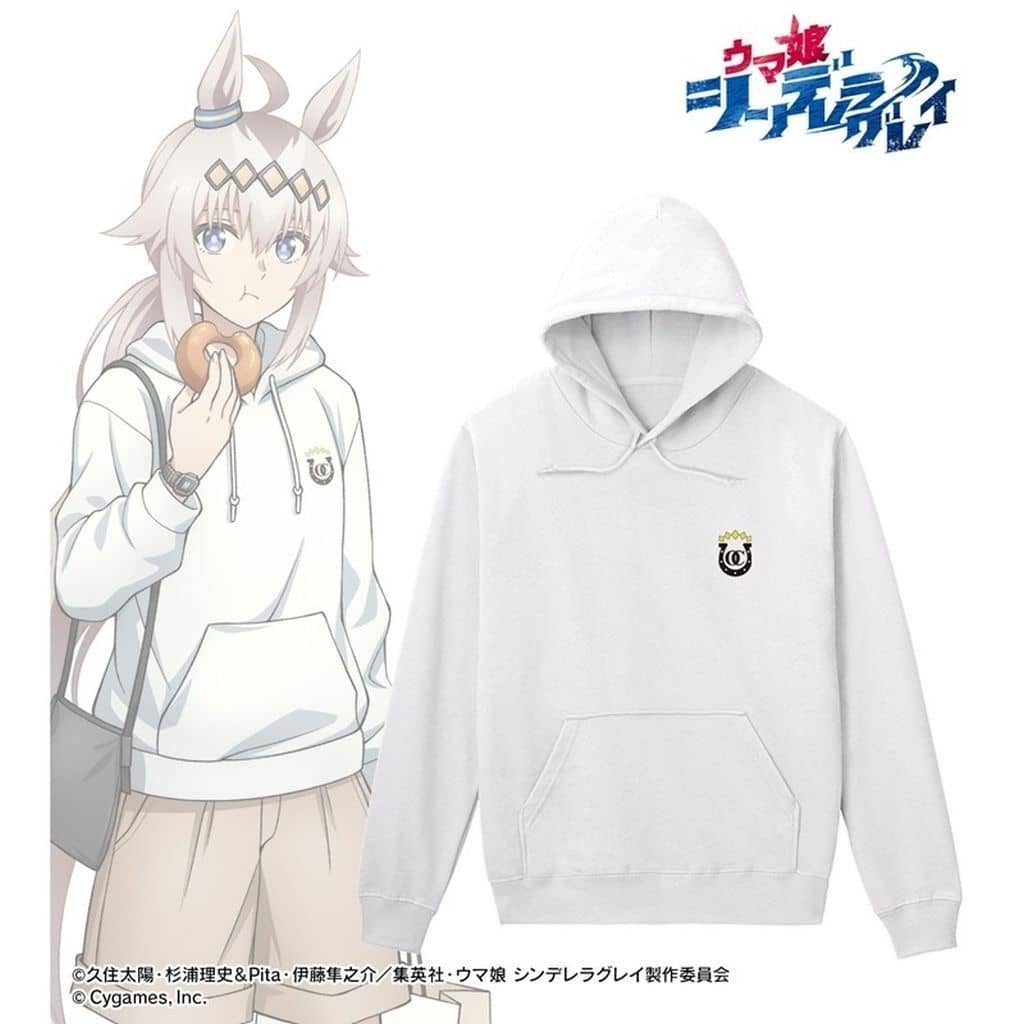 Oguri Cap Worn Hoodie White XL – Umamusume Pretty Derby Cinderella Gray