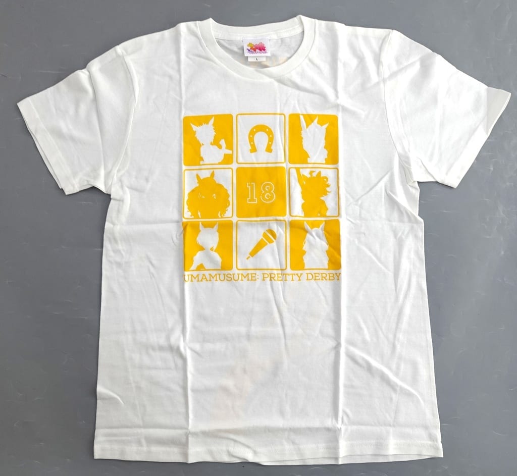 Umamusume Pretty Derby WINNING LIVE 18 Commemorative Group T-Shirt - White L (Bandai Namco Music Live) - Pre-owned