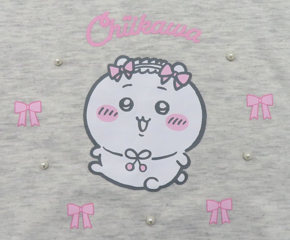 Chiikawa Ribbon Series Pearl-Accent Sweatshirt Gray Women's L