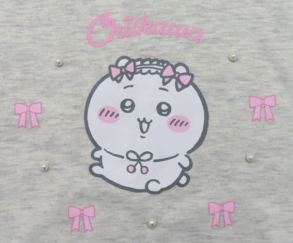 Chiikawa Ribbon Series Pearl-Accent Sweatshirt Gray Women's L