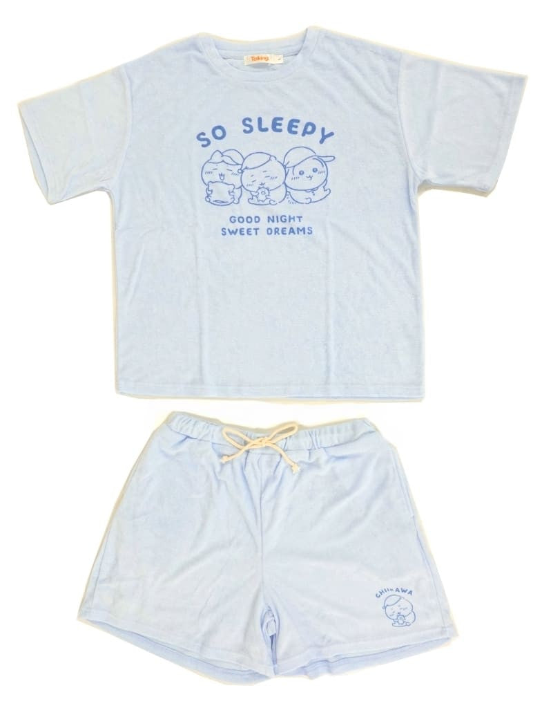 Chiikawa, Hachiware & Usagi SO SLEEPY Roomwear Set Blue L