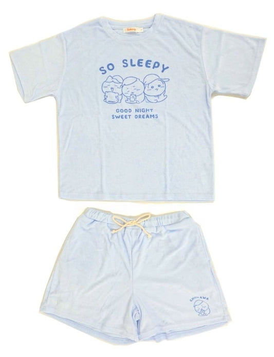 Chiikawa, Hachiware & Usagi SO SLEEPY Roomwear Set Blue L