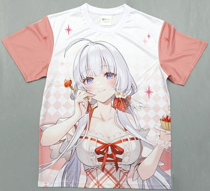 Azur Lane Illustrious Strawberry Fair Full Graphic T-Shirt White