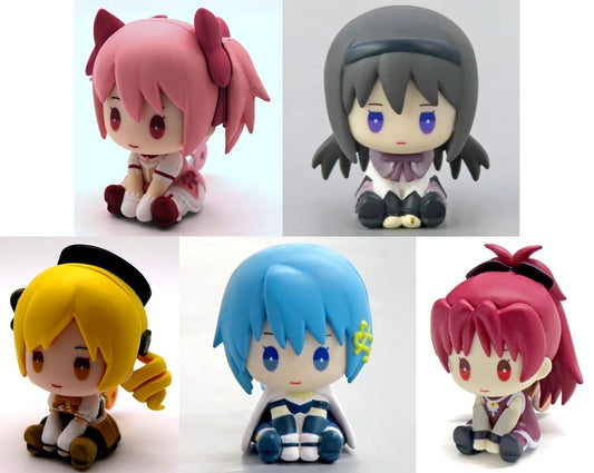 Puella Magi Madoka Magica Petatto Nejimaki Mascot Capsule Toy Full Set (5 pcs) - Bushiroad Creative - Height Approx. 45 mm - Pre-owned