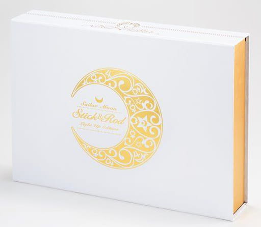 Sailor Moon Stick & Rod Light Up Edition Fanclub Exclusive Set - Bandai - Moon Stick Light-Up + 4 Transformation Pens + Display Bases