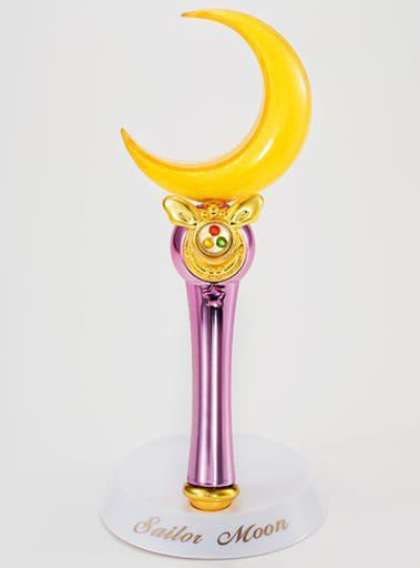 Sailor Moon Stick & Rod Light Up Edition Fanclub Exclusive Set - Bandai - Moon Stick Light-Up + 4 Transformation Pens + Display Bases