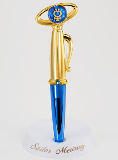 Sailor Moon Stick & Rod Light Up Edition Fanclub Exclusive Set - Bandai - Moon Stick Light-Up + 4 Transformation Pens + Display Bases