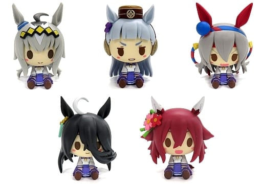 Oguri Cap, Gold Ship, Tamamo Cross, Manhattan Cafe & Sakura Chiyono O Chokonokko Figure 5‑Piece Set — Ichiban Kuji Umamusume Pretty Derby 5th D Prize (BANDAI SPIRITS, 4.5cm, Pre-owned)
