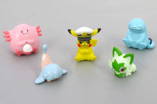 Pokémon Figure Collection Rising Volteckers Full Set of 5 - Captain Pikachu, Chansey, Quagsire, Hatenna, Sprigatito (Bandai Spirits)