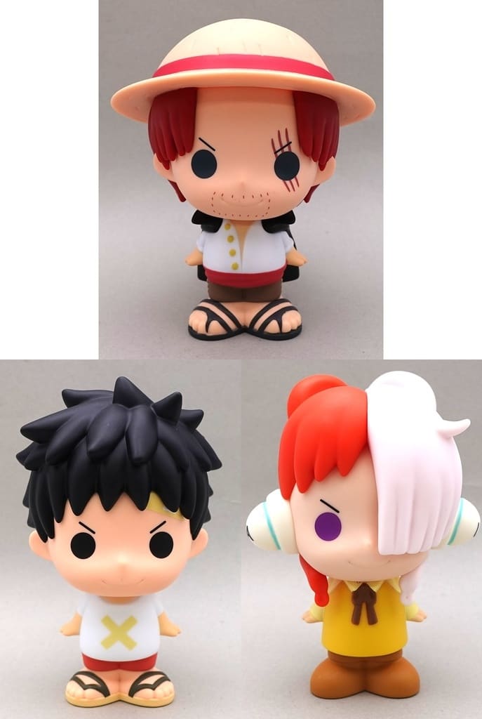 One Piece Red-Haired Pirates F Prize Figure Set of 3