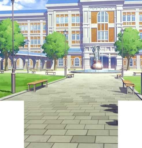 Mejiro McQueen Figure Background Board - Tracen Academy School Building Ver. (Namco Limited, Must-Buy Campaign Bonus, Used)