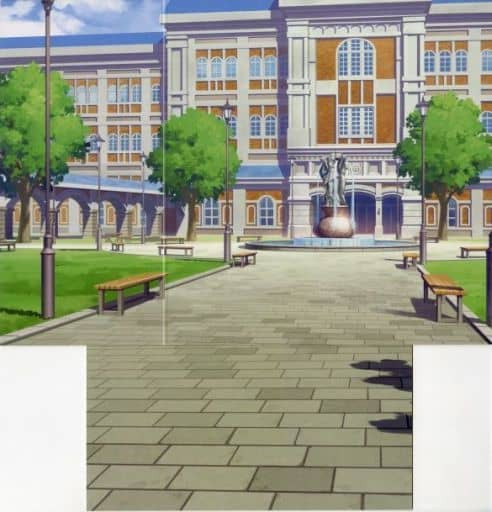 Gold Ship Figure Background Board - Tracen Academy School Building Ver. (Namco Exclusive Must-Buy Campaign Bonus) - Umamusume Pretty Derby