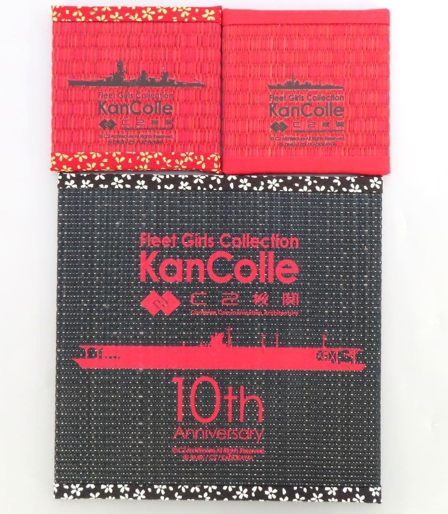 Kantai Collection Tatami Figure Base Set Black and Red 3-Piece